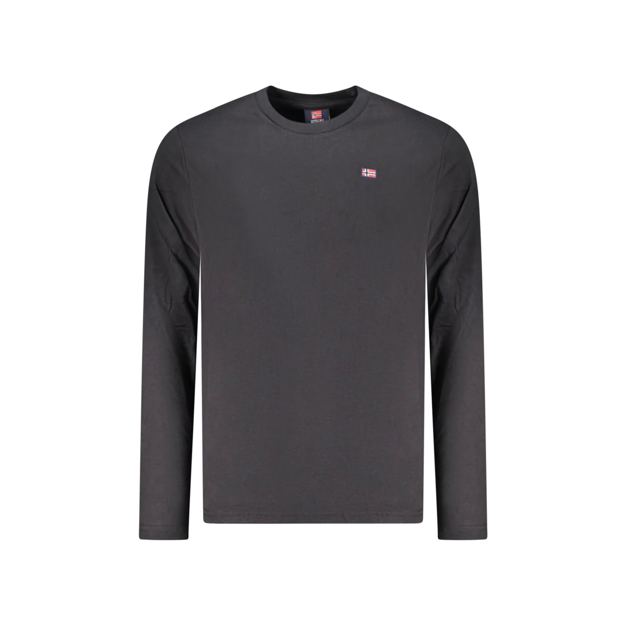 Norway 1963 T-Shirt Maniche Lunghe Uomo Nera Logo Nero - foto prodotto