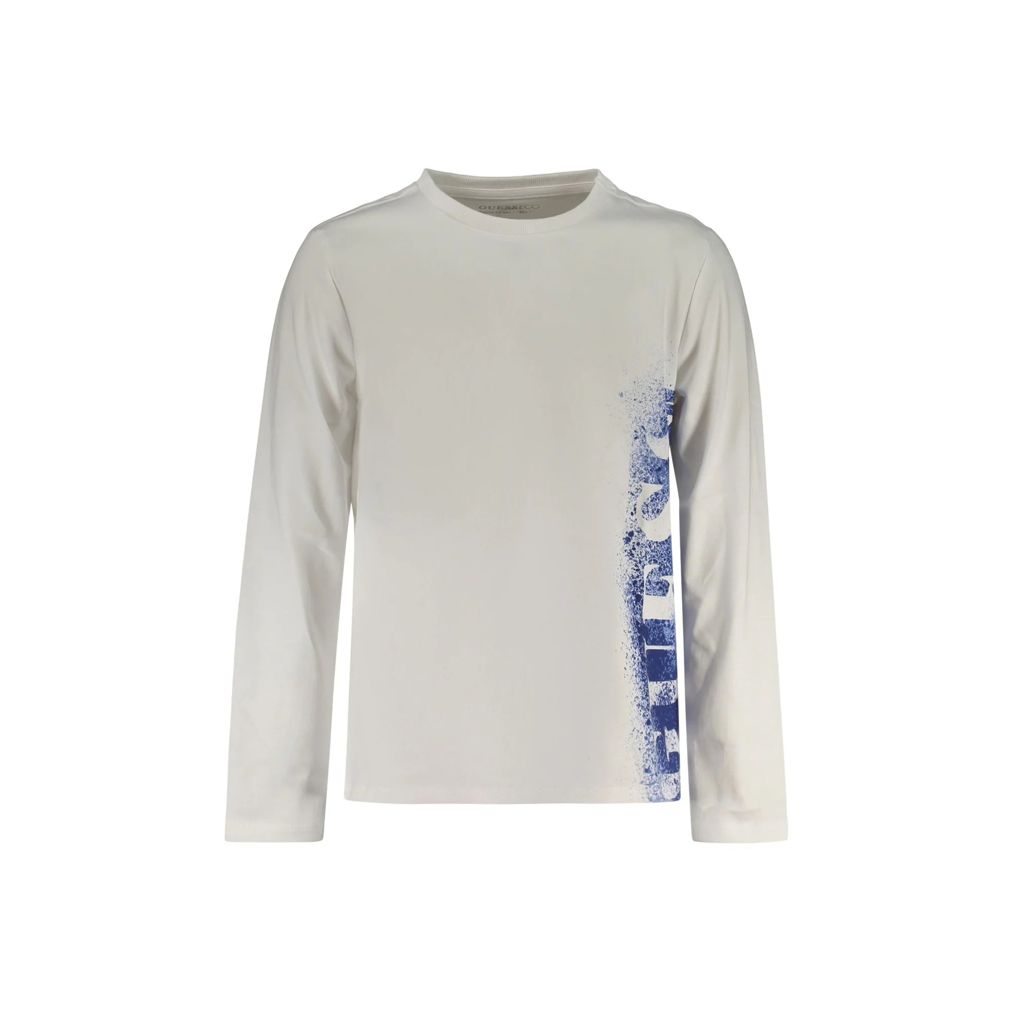 GUESS JEANS T-SHIRT MANICHE LUNGHE BAMBINO BIANCO