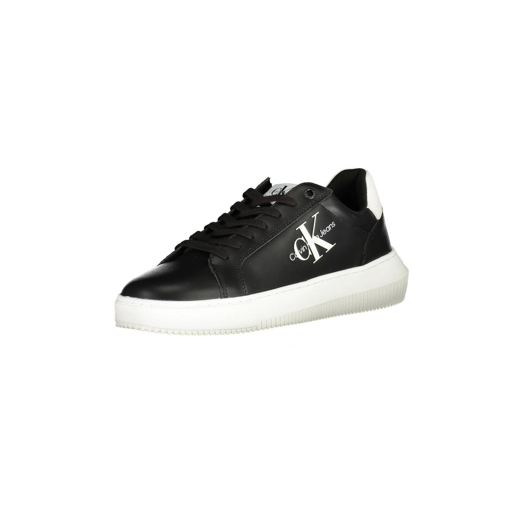 CALVIN KLEIN Scarpe Sneakers Uomo Nere con Dettagli a Contrasto e Logo Nero - foto prodotto