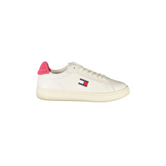 TOMMY HILFIGER Baskets Femme Blanches avec Détails Fuchsia