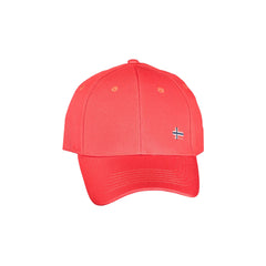 NORWAY 1963 Cappello Uomo Rosso con Visiera e Cinturino Regolabile