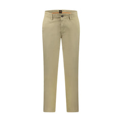 Boss Pantaloni Uomo beige Tapered Fit Logo