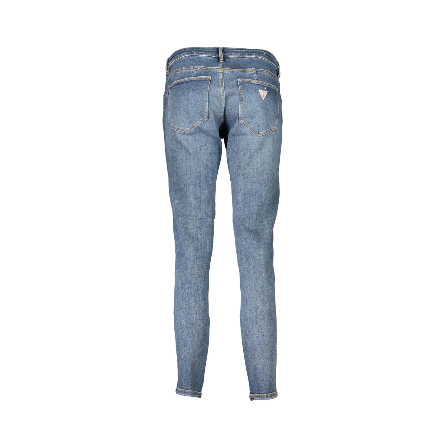 Guess Jeans Donna Blu Effetto Slavato Logo - vista 2
