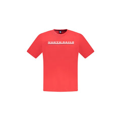 North Sails T-Shirt Maniche Corte Uomo Rossa Stampa Logo
