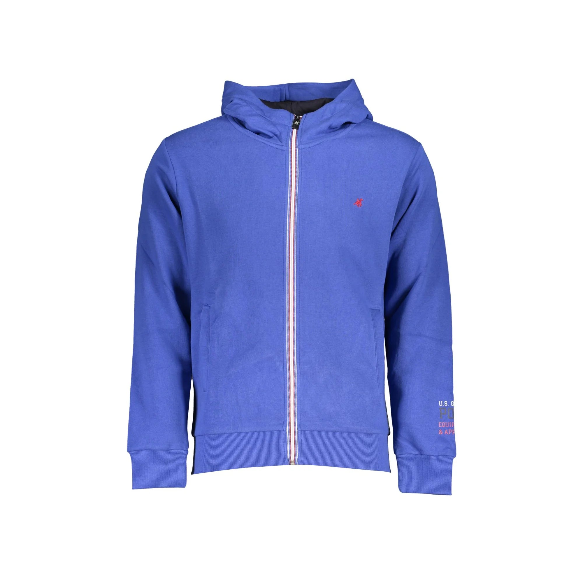 U.S. GRAND POLO FELPA CON ZIP UOMO BLU