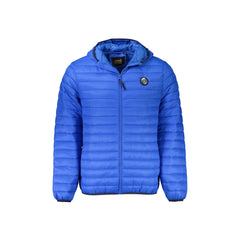 Cavalli Class Veste Homme Bleu à Capuche et Rembourrage Léger