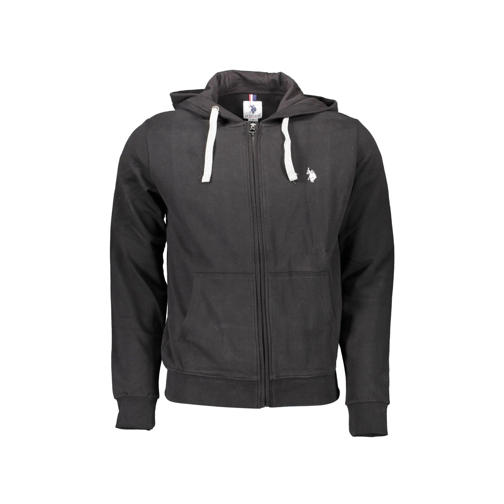 U.S. POLO FELPA CON ZIP UOMO NERO
