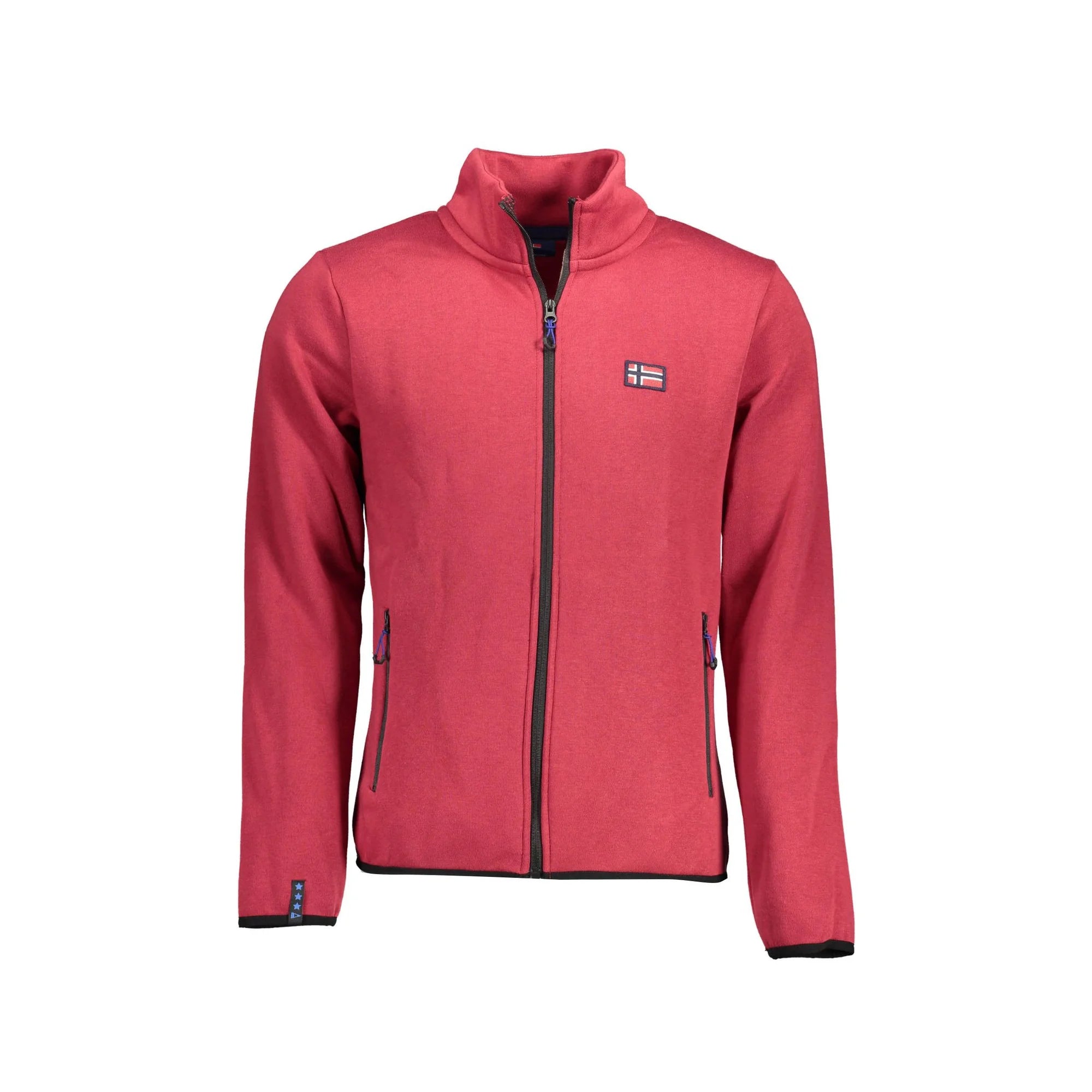 NORWAY 1963 FELPA CON ZIP UOMO ROSSO