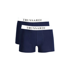 Trussardi Σλιπ Ανδρικά Μπλε Με Λογότυπο