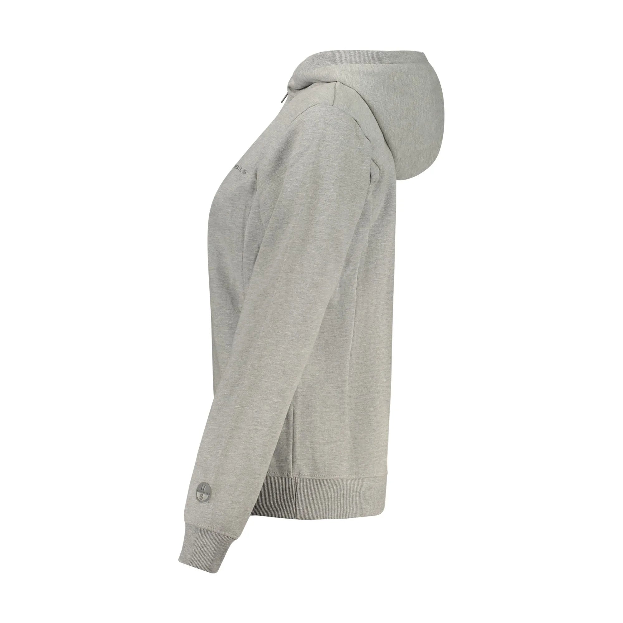 North Sails Felpa Maniche Lunghe Donna Grigia Zip Felpe grigio - vista 3