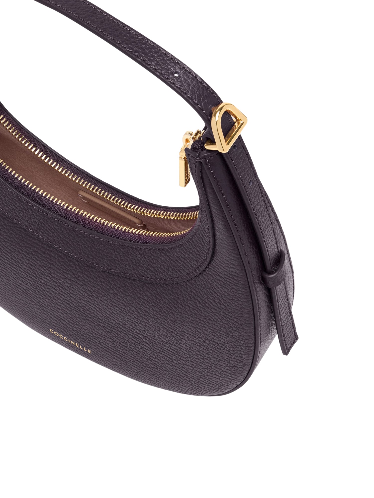 COCCINELLE Borsa Donna a Spalla e Tracolla Viola, In Vera Pelle, Whisper