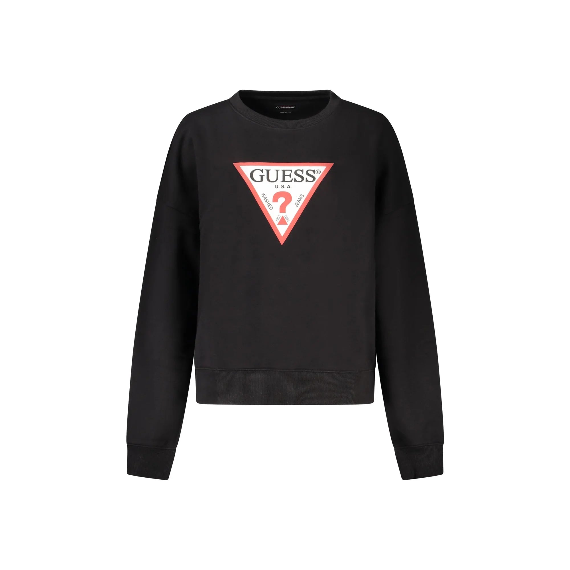 GUESS JEANS FELPA SENZA ZIP DONNA NERO