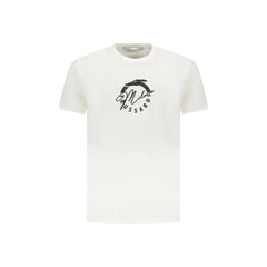 Trussardi T-Shirt Μανίκια Κοντά Ανδρική Λευκή Εκτύπωση Λογότυπο