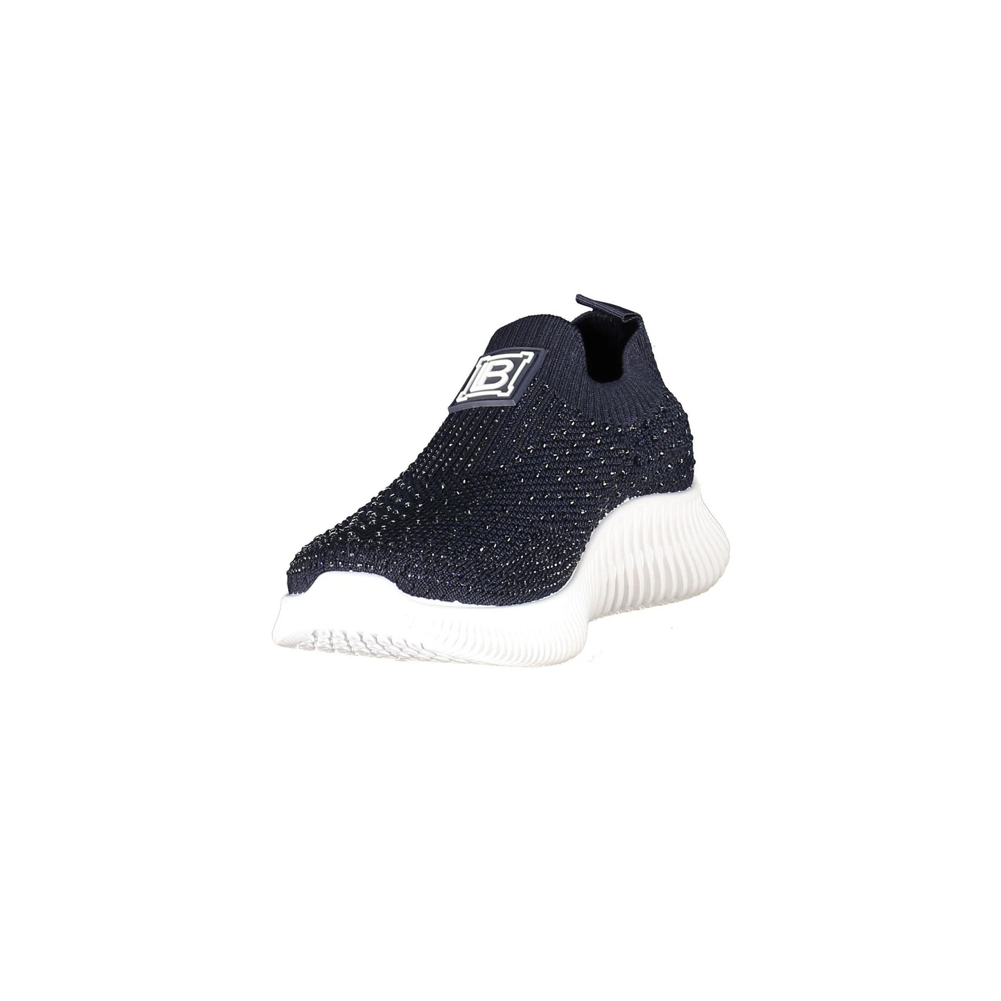 Laura Biagiotti Sneakers Donna Blu Strass Logo - vista 3