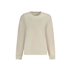 Calvin Klein Felpa Maniche Lunghe Donna Beige Stampa Logo