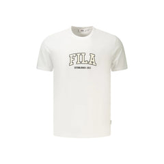 Fila T-Shirt Maniche Corte Uomo Bianca Stampa Logo