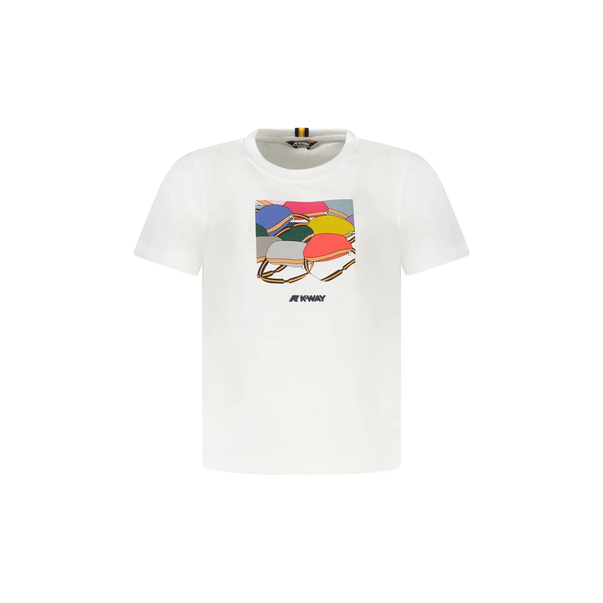 K-WAY T-SHIRT MANICHE CORTE BAMBINO BIANCO