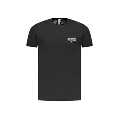Accademia Militare T-Shirt Kurzarm Herren Schwarz Logo Druck
