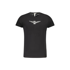 Accademia Militare T-Shirt Maniche Corte Uomo Nera Stampa Logo