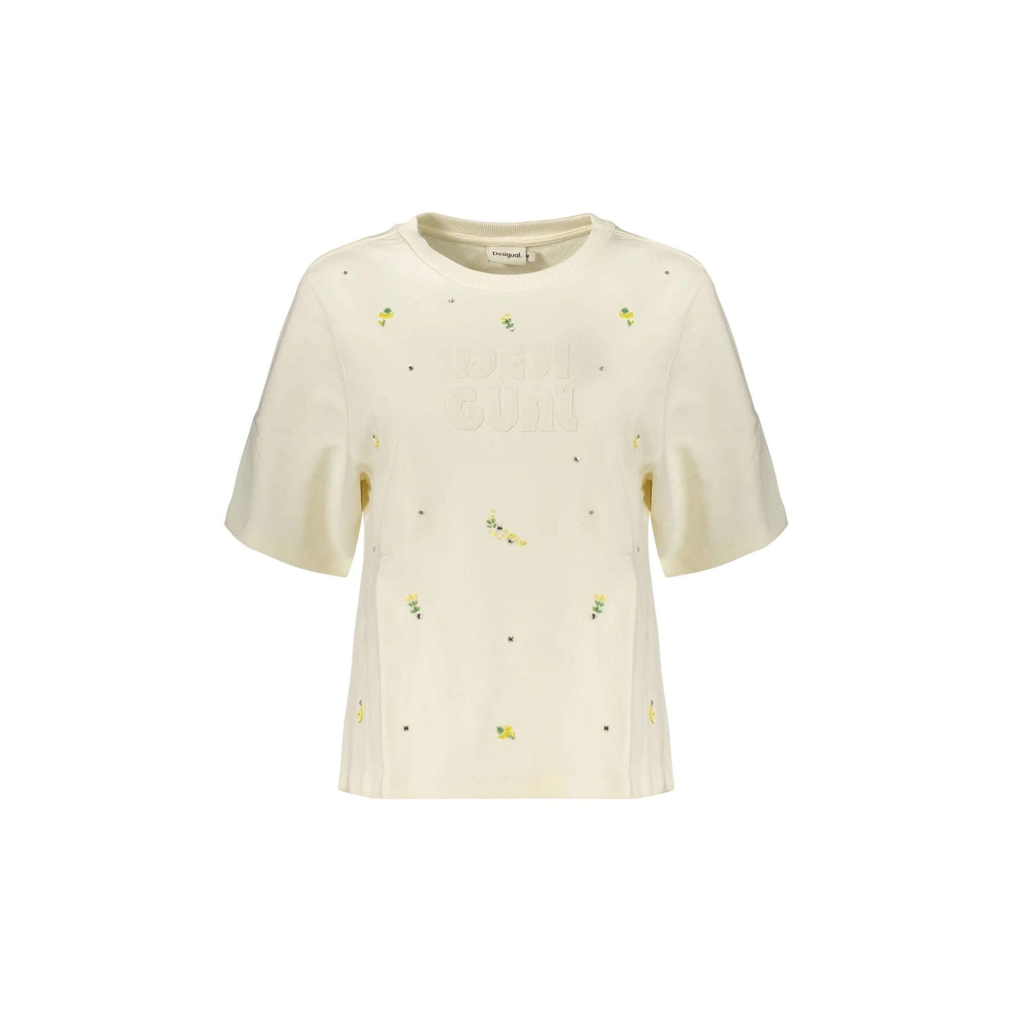 DESIGUAL FELPA SENZA ZIP DONNA BIANCO