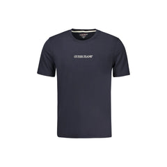 Guess Jeans Tricou Maneci Scurte Bărbați Albastru Broderie