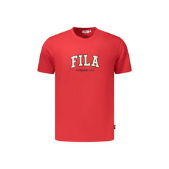 Fila T-Shirt Maniche Corte Uomo Rossa Stampa Logo