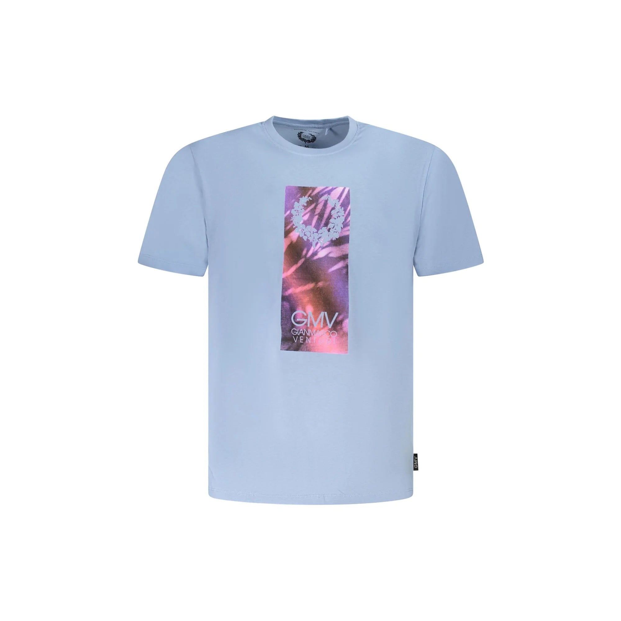 GIAN MARCO VENTURI T-SHIRT MANICHE CORTE UOMO AZZURRO