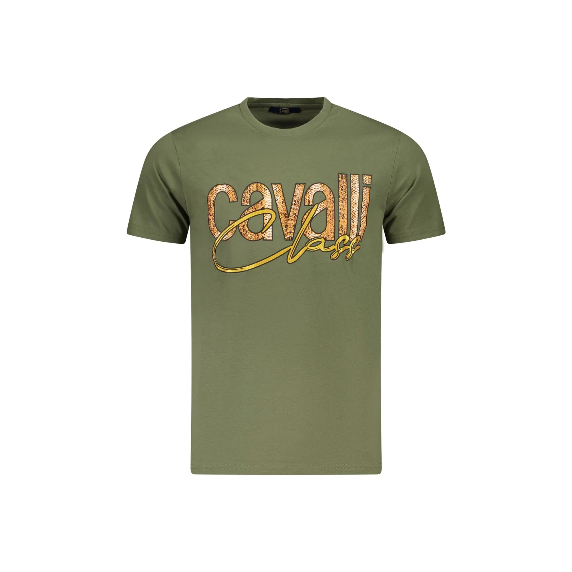 Cavalli Class T-Shirt Maniche Corte Uomo Verde Stampa - foto prodotto