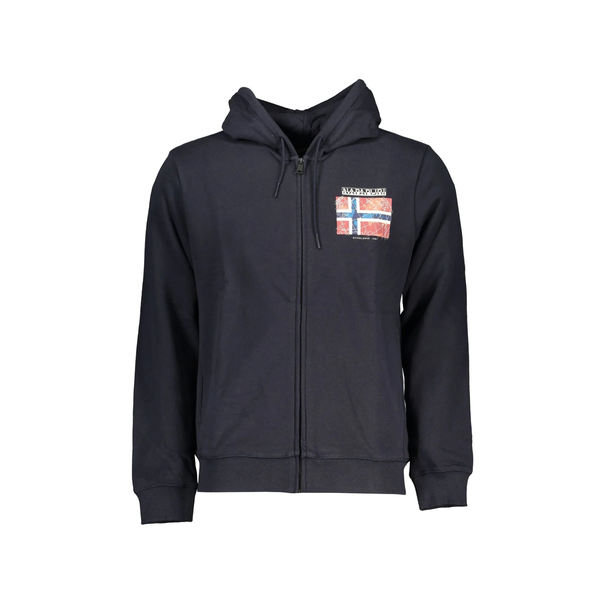NAPAPIJRI FELPA CON ZIP UOMO BLU
