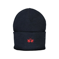 La Martina Mütze Herren Blau Logo Stickerei