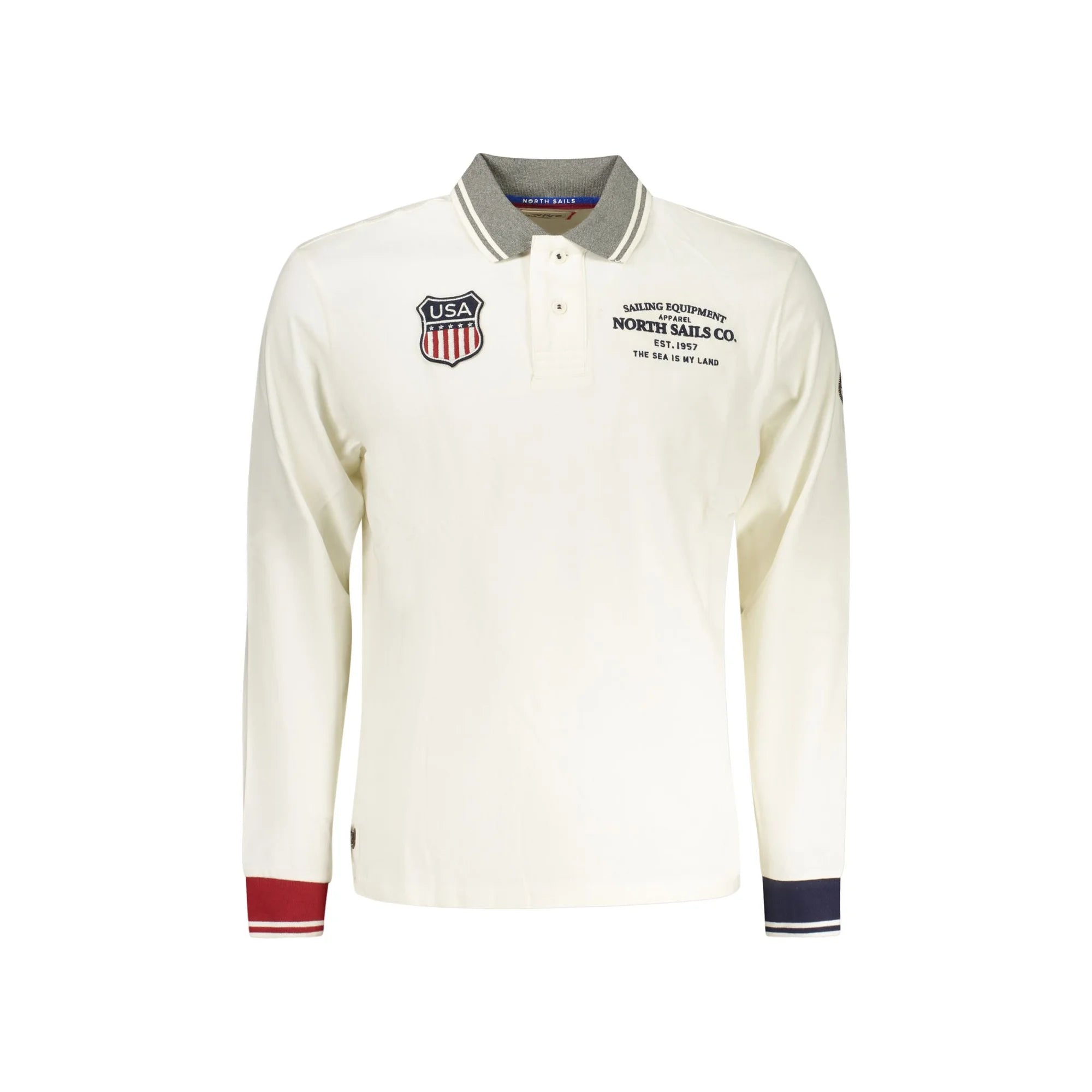 NORTH SAILS POLO MANICHE LUNGHE UOMO BIANCO