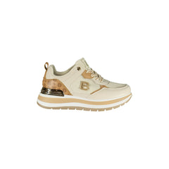 Laura Biagiotti Baskets Femme Beige Détails Contrastants