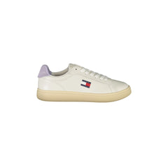 TOMMY HILFIGER Baskets Femme Blanches avec Détails en Violette