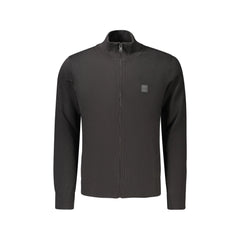 Boss Maglia Cardigan Uomo Nero Zip Logo
