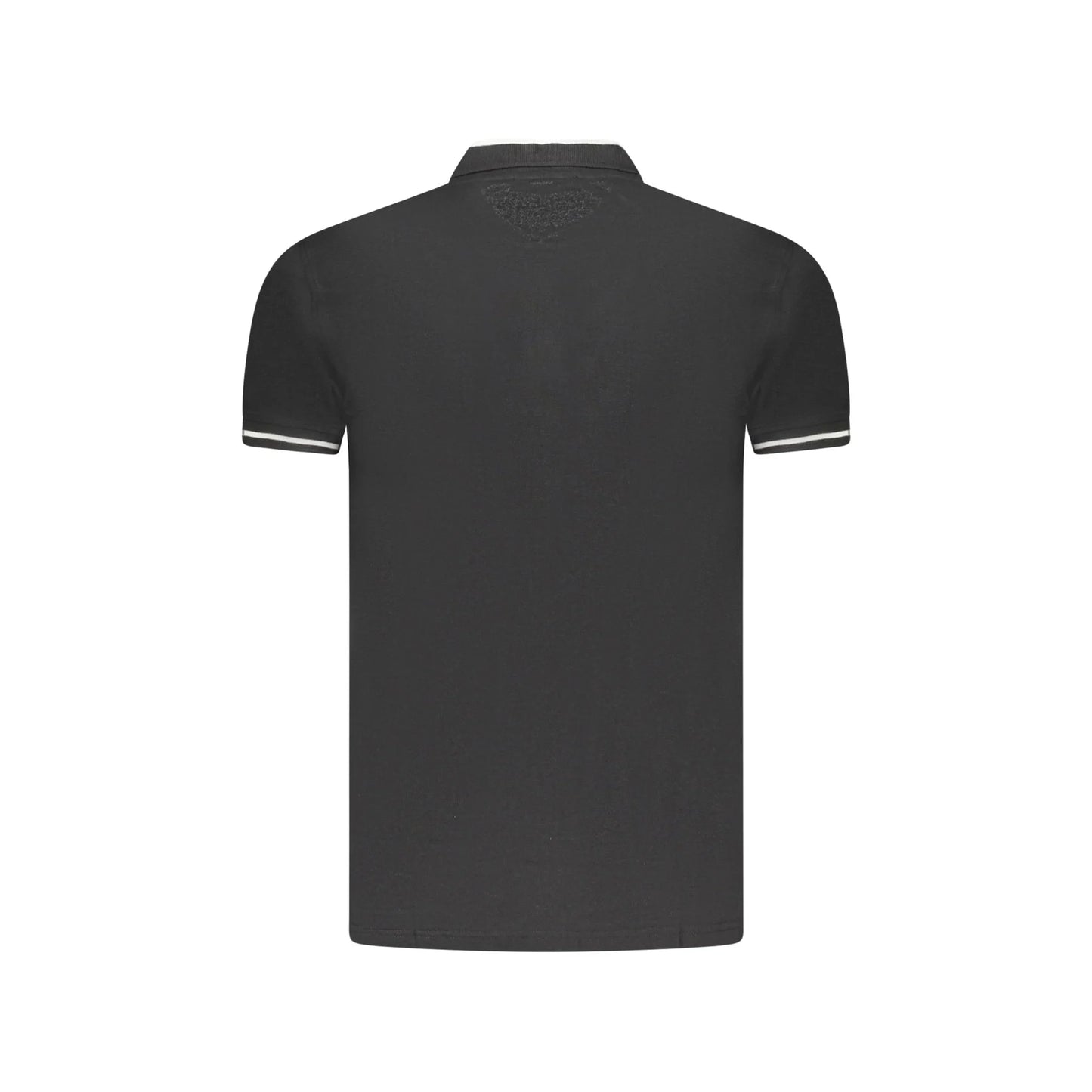 Cavalli Class Polo Uomo Nera Maniche Corte Contrasto Ricamo Logo nero - vista 2