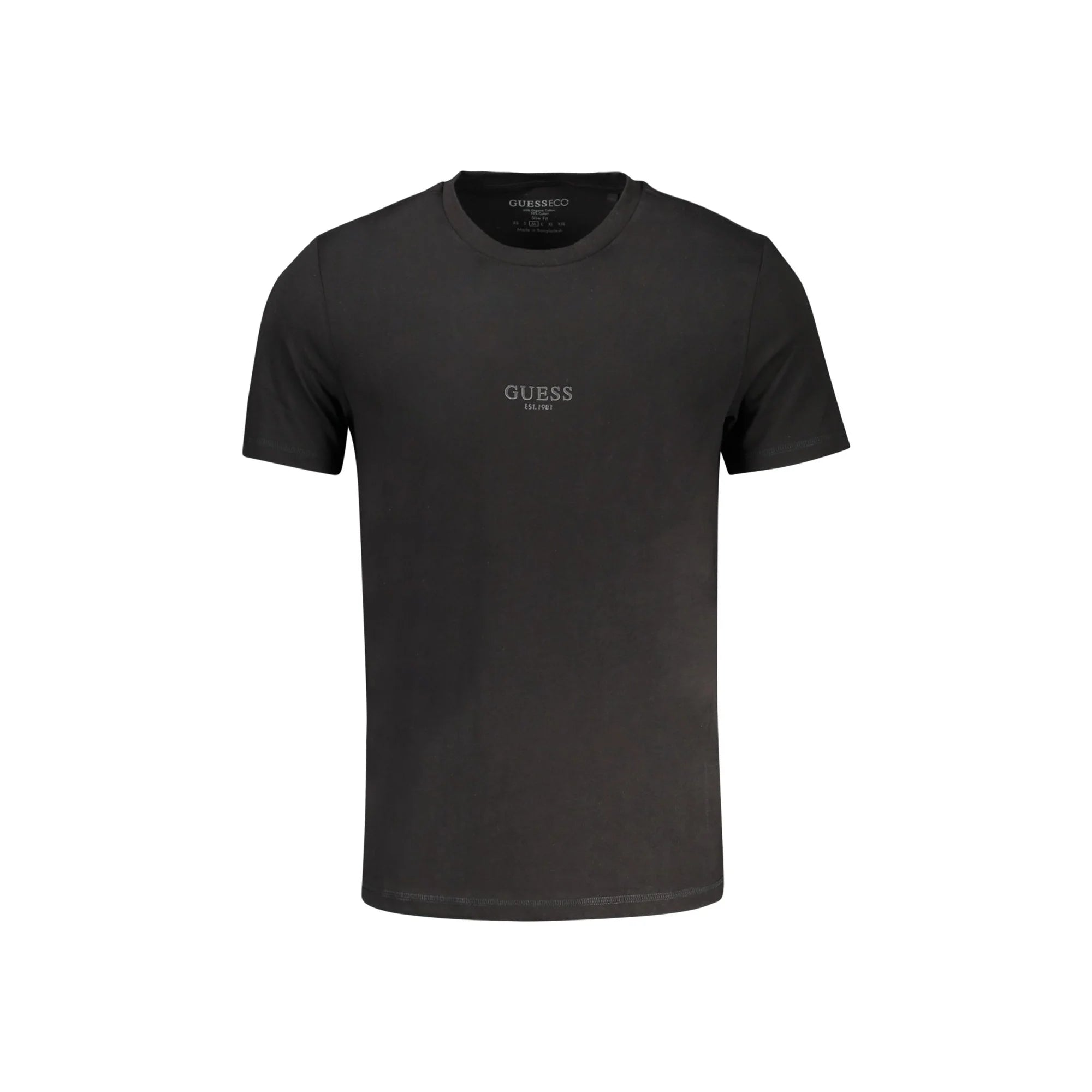GUESS JEANS T-SHIRT MANICHE CORTE UOMO NERO