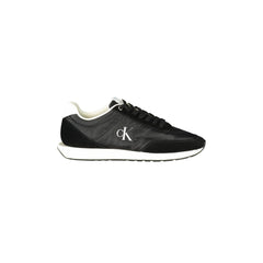 CALVIN KLEIN Sneakers Uomo Nere con Lacci e Dettagli in Bianco