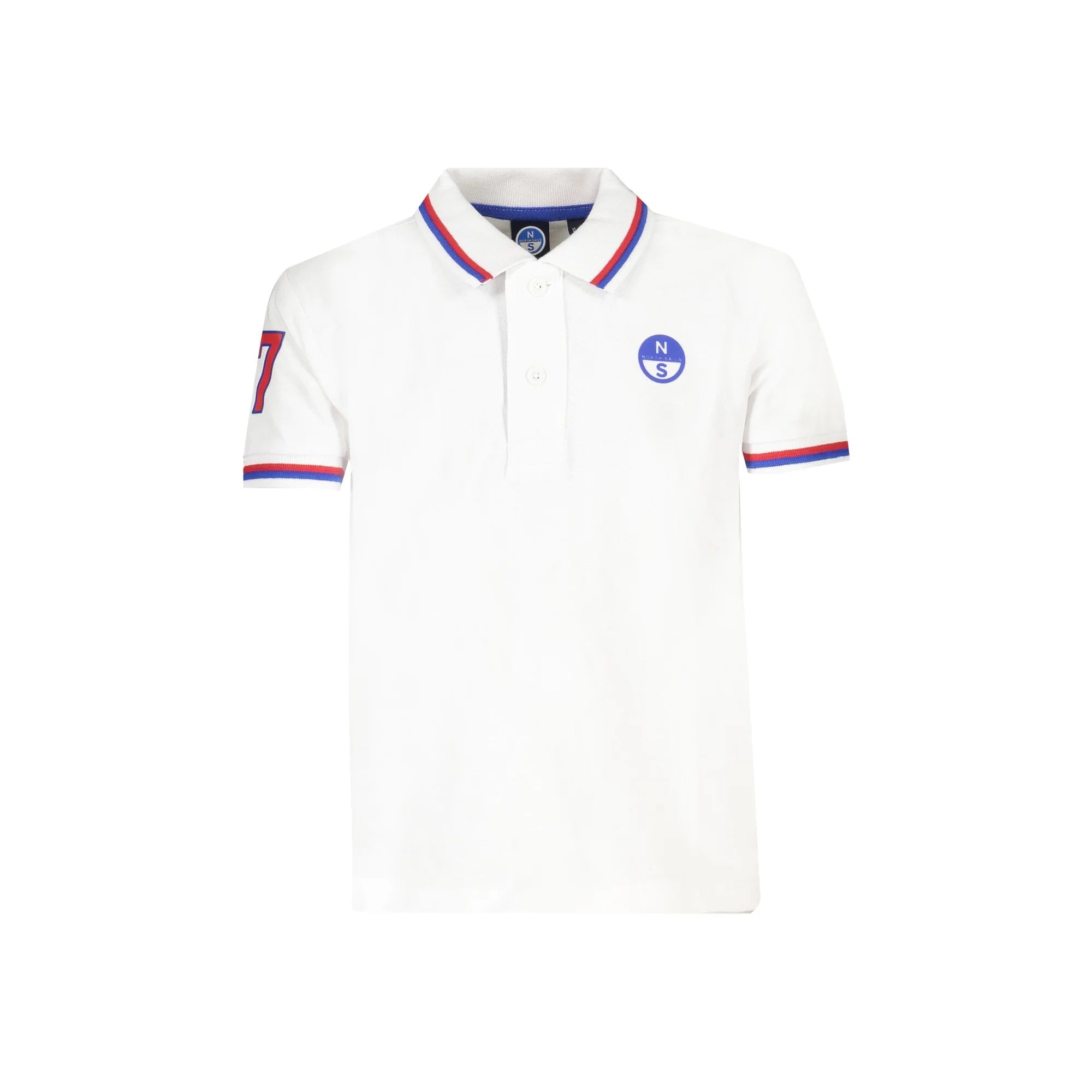 NORTH SAILS POLO MANICHE CORTE BAMBINO BIANCO