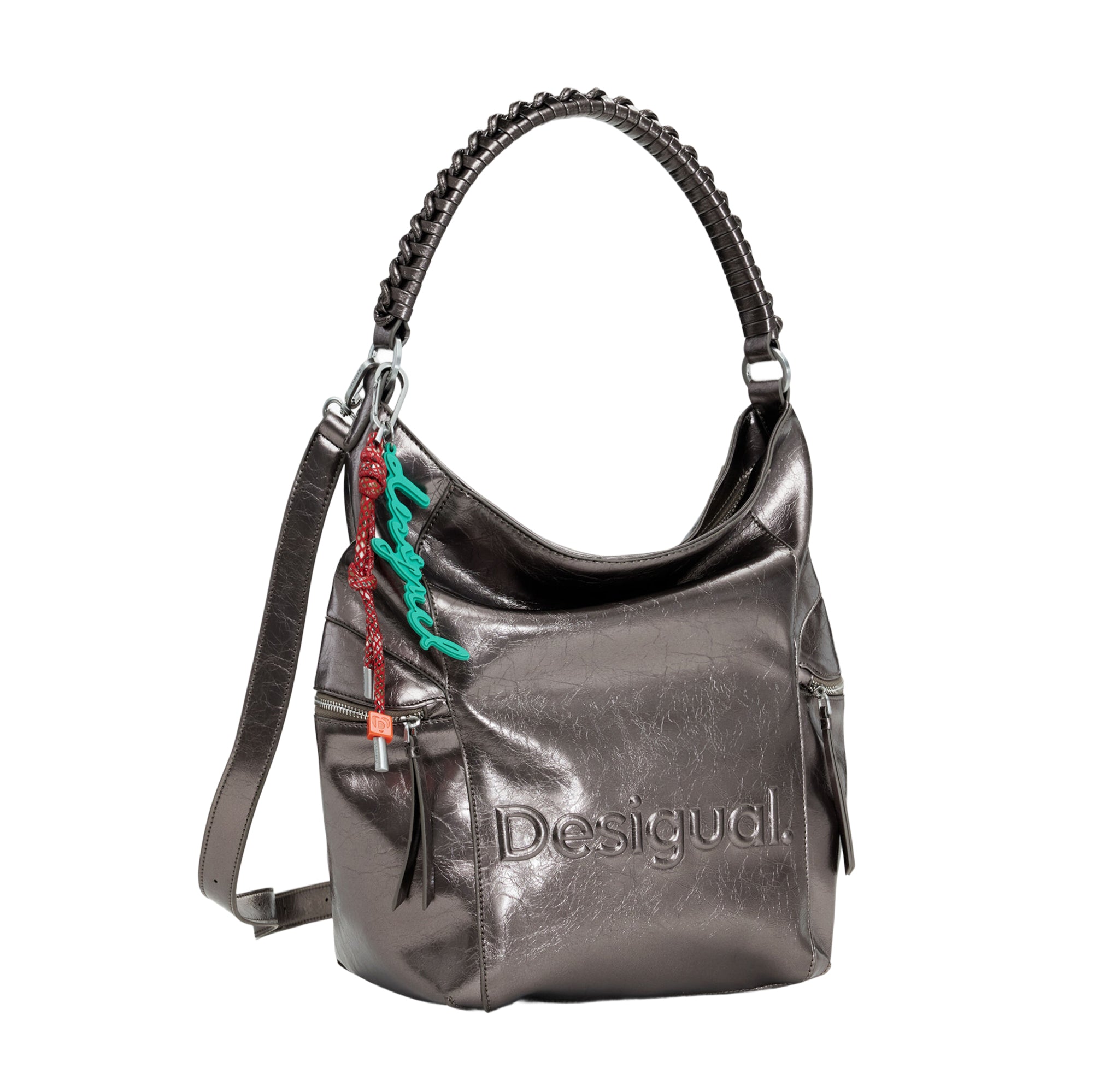 DESIGUAL Zaino Donna Bronzo Half Logo Africa con Stampa