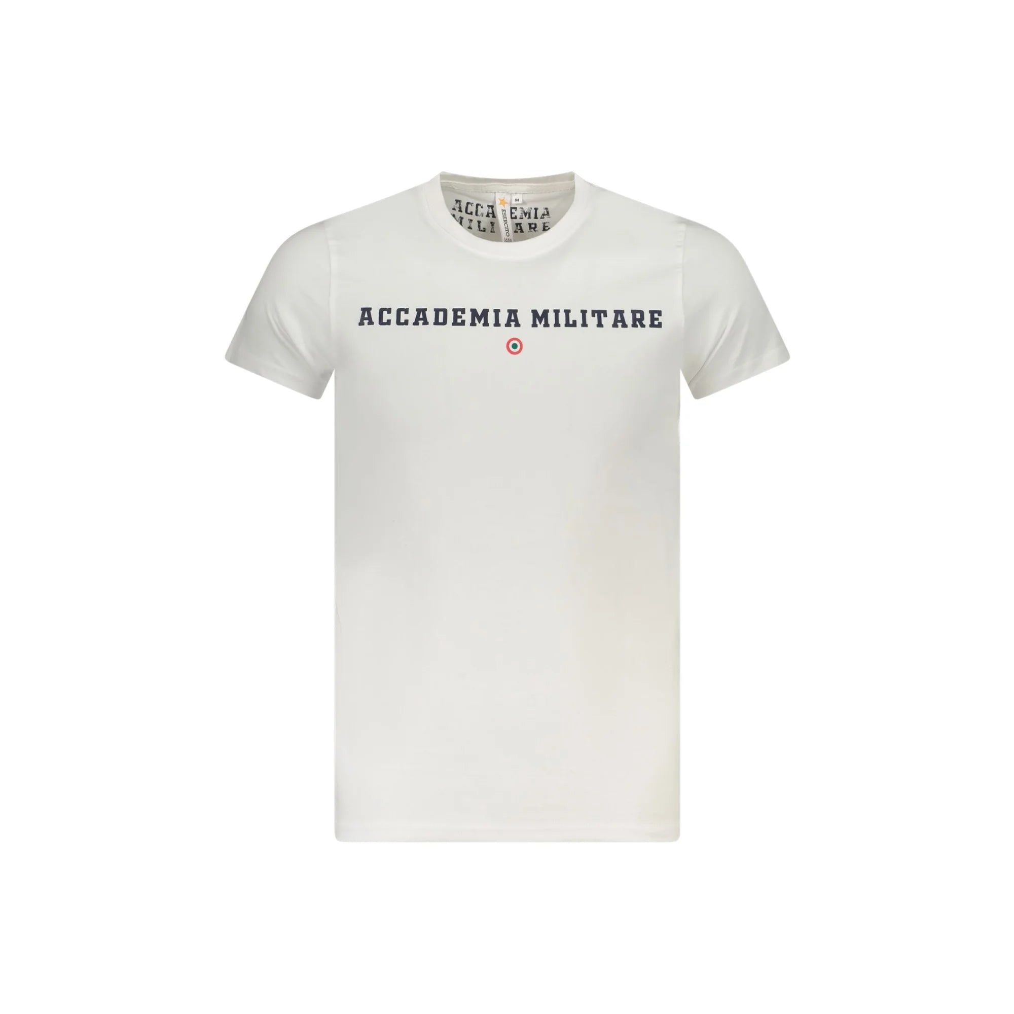 Accademia Militare T-Shirt Maniche Corte Uomo Bianca Stampa Logo Bianco - foto prodotto