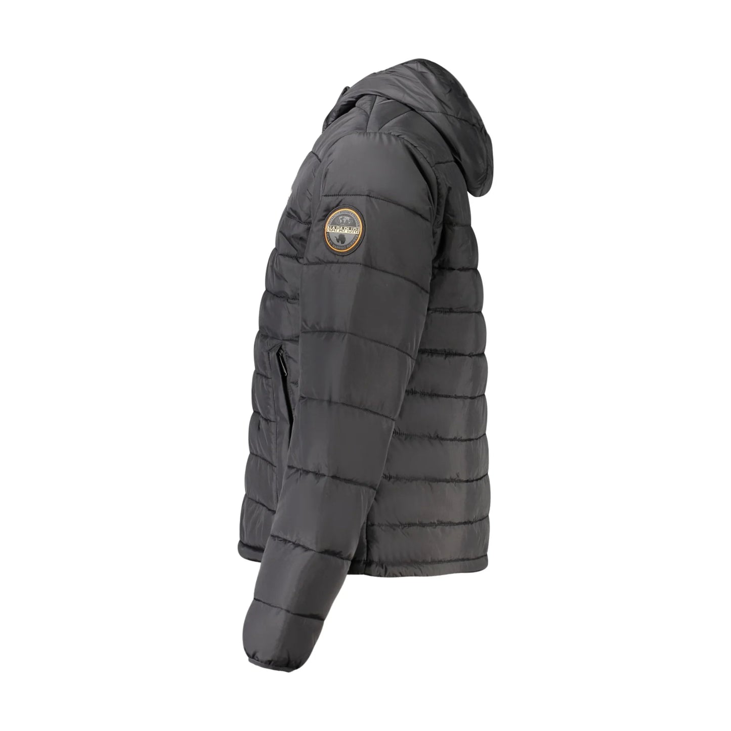 Napapijri Giubbotto Uomo Nero con Cappuccio e Logo Giubbotti e Giacche - vista 3