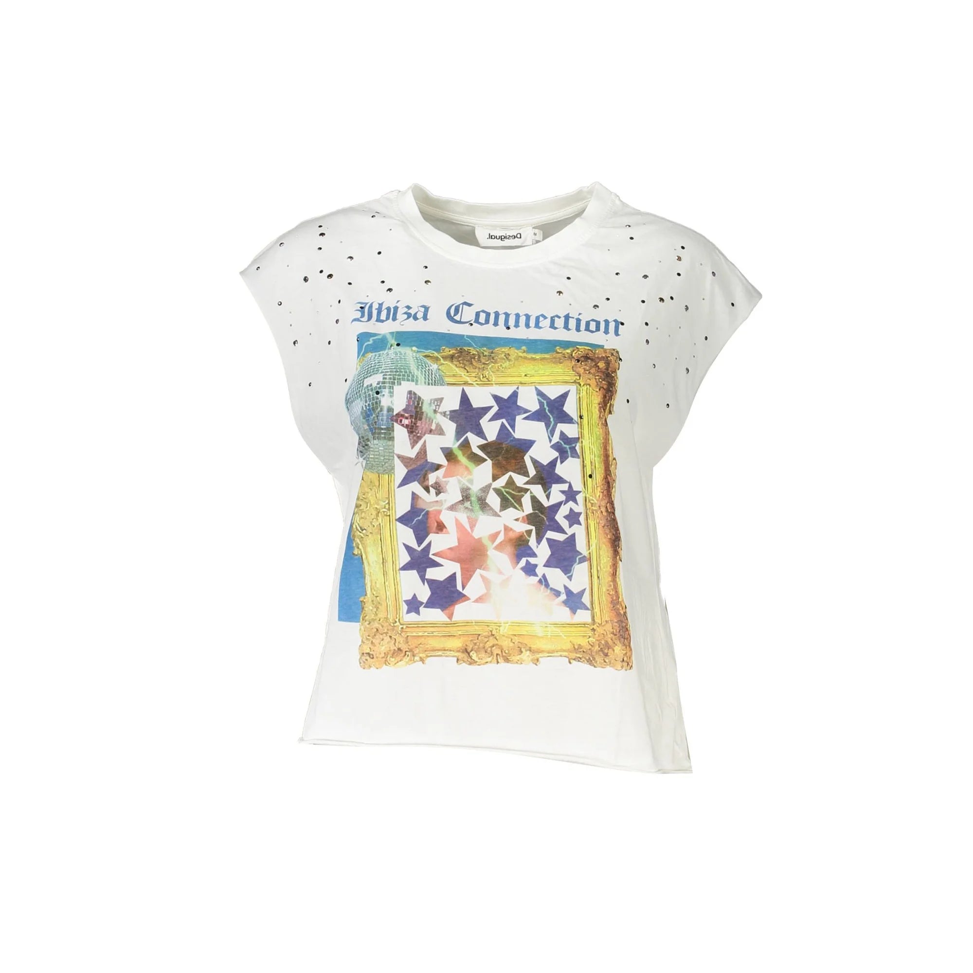 Desigual T-Shirt Donna Bianca Stampa Bianco - foto prodotto