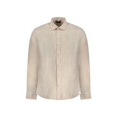 North Sails Camicia Maniche Lunghe Uomo Beige Ricamo