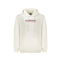 Tommy Hilfiger Felpa Uomo Bianca Cappuccio Garzata Tascone Logo