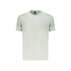 Boss T-Shirt Maniche Corte Uomo Verde Ricamo
