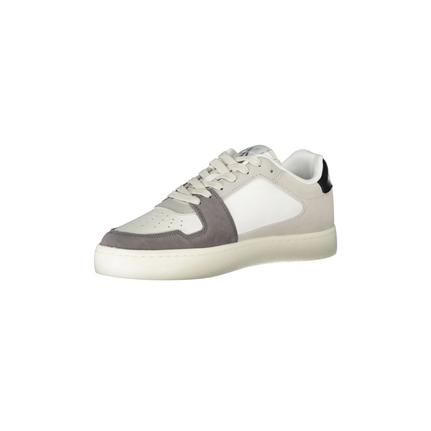 CALVIN KLEIN Scarpe Sneakers Uomo Bianche con Dettagli Neri e Verdi nero - vista 3