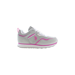 U.S. POLO BEST PRICE Scarpe Sneakers Bambina Grigie con Dettagli a Contrasto
