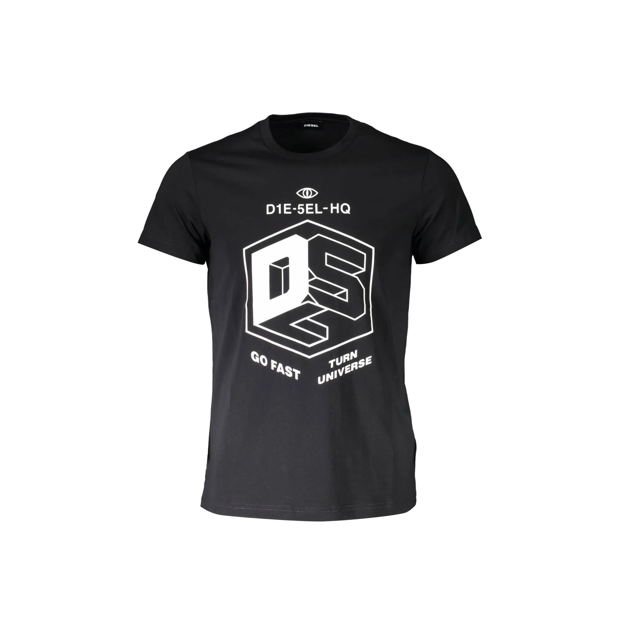DIESEL T-SHIRT MANICHE CORTE UOMO NERO