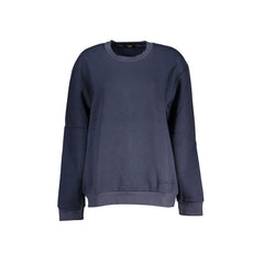 Cavalli Class Felpa Donna Blu Girocollo con Logo Ricamato