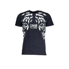 Cavalli Class T-Shirt Maniche Corte Uomo Blu Stampa